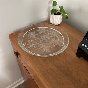 Elegant 13 inch Clear Glass Serving Platter